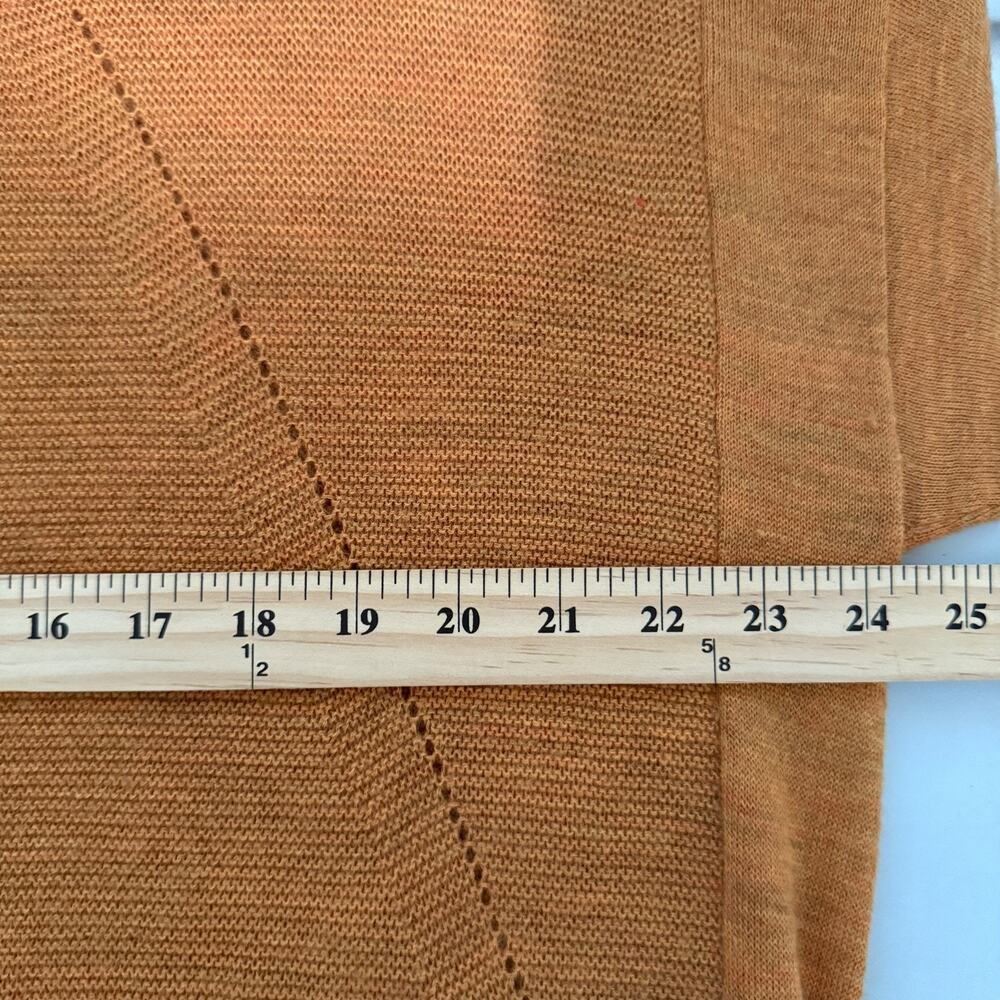 Eileen Fisher Royal Alpaca Crew Neck Lightweight Sweater Top XL Copper Brown - Picture 7 of 9